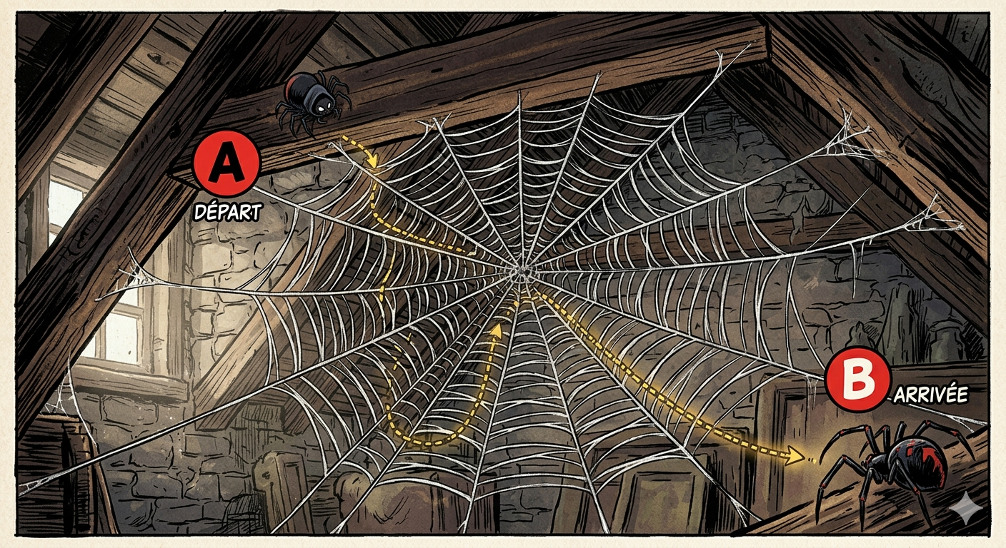 Toile d'araignée représentant Internet