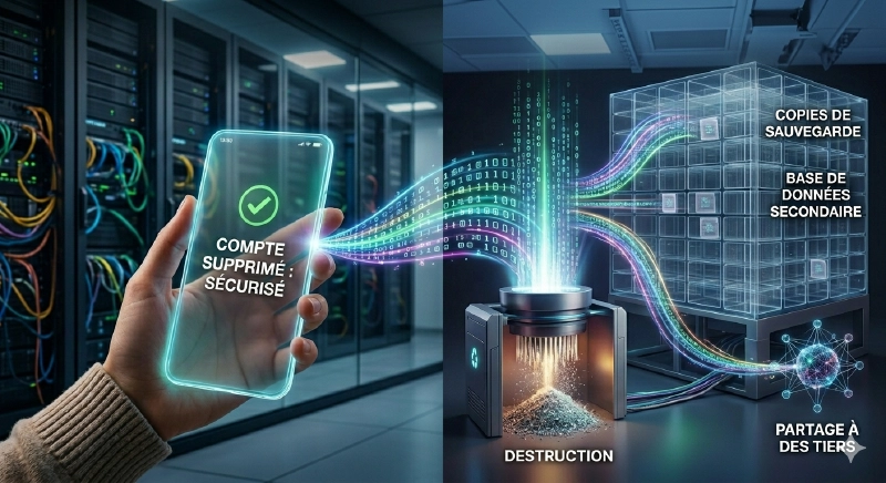 Que deviennent mes données quand je supprime un compte ?